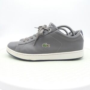 Lacoste Carnaby Evo CT8 SPM Mens Grey Leather Sneakers Size 10 Low Top Shoes